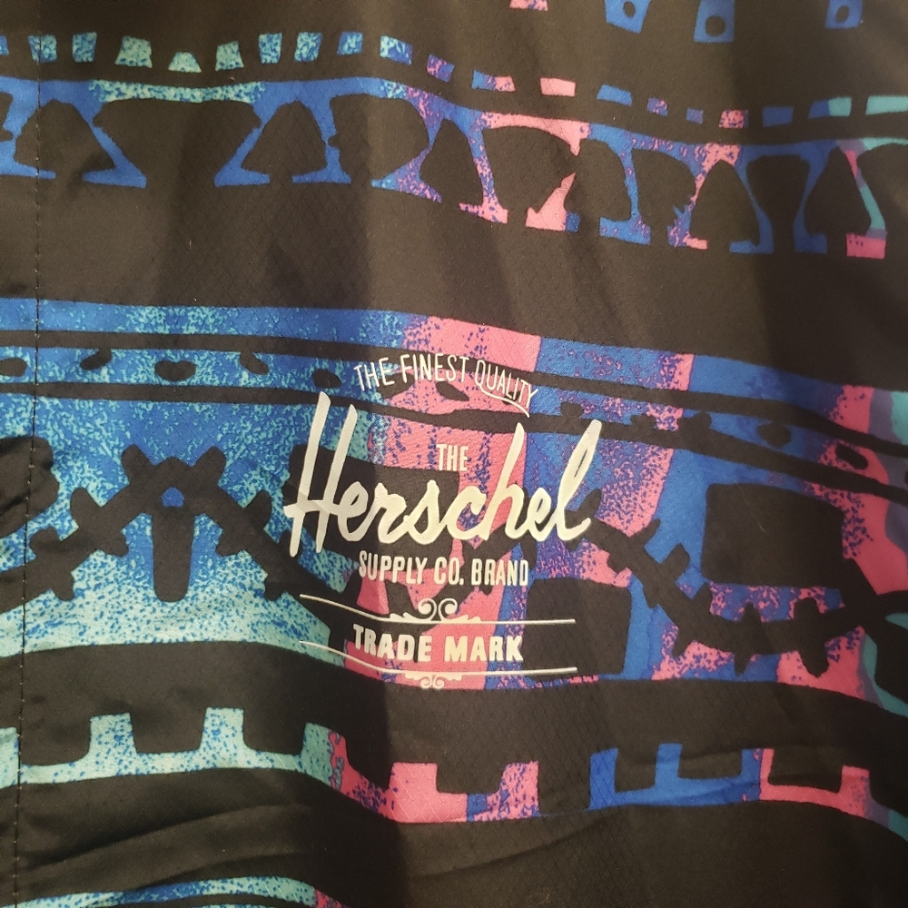 Herschel Voyage Coach Jacket Hoffman ZigZag Rain Wind Unisex Packable Size M - Picture 9 of 15